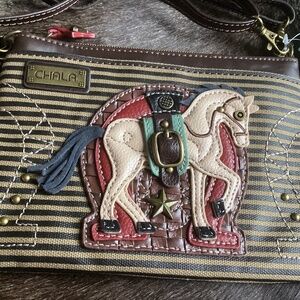 Chala Handbags Horse Convertible Two Strap Handbag